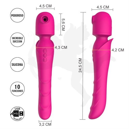 Sagittarius microfono vibrador con succionador y carga USB